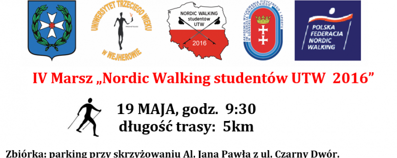 IV Marsz „Nordic Walking studentów UTW  2016”