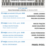 Plakat informacyjny - Gdańscy Pianiści miastu