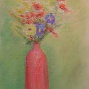 Zofia KOZIOŁKIEWICZ - Martwa natura kwiatowa (pastel)