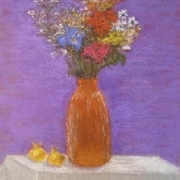Anna RACHOCKA - Martwa natura kwiatowa (pastel)