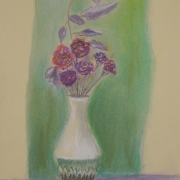 Świda Janina - Martwa natura kwiatowa (pastel)