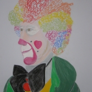 Kasprzak Krystyna - Portret klauna (pastel)
