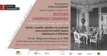 Wydarzenie w Domu Uphagena 25.04 - informacja graficzna tekstowa