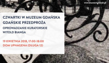 Wydarzenie w Domu Uphagena 19.04 - informacja graficzna tekstowa