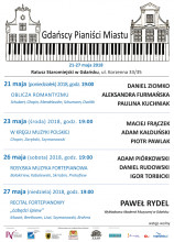 Plakat informacyjny - Gdańscy Pianiści miastu