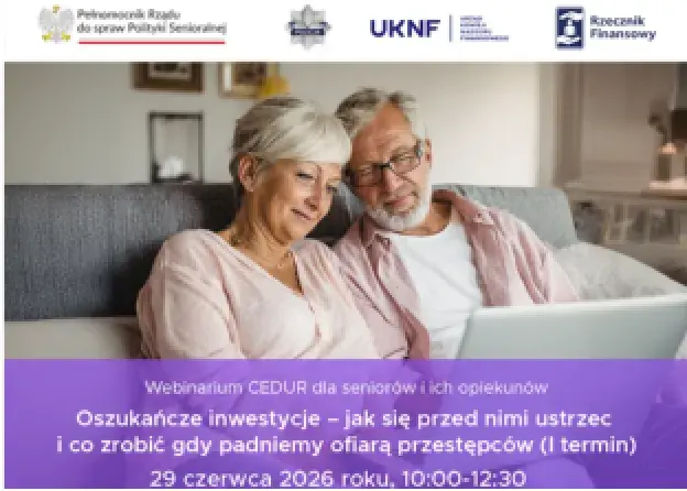 Webinarium CEDUR dla seniorów i ich opiekunów…