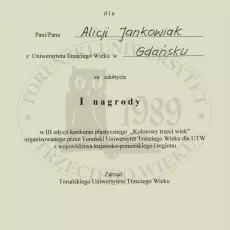 Dyplom Pani Alicji Jankowiak
