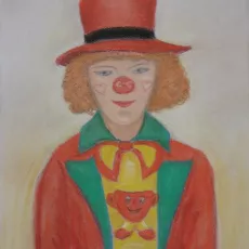 Sowińska Lena - Portret klauna ( pastel )